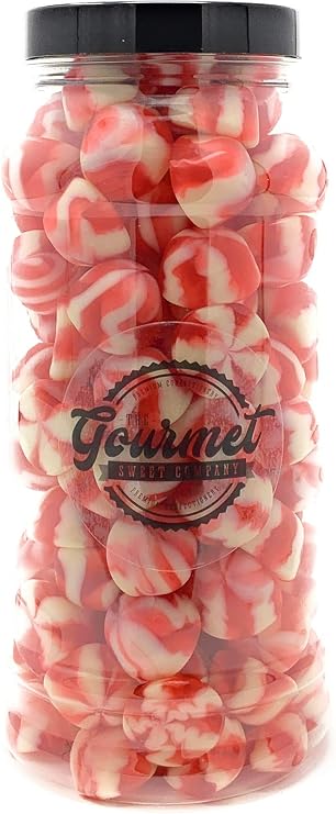 Strawberry Twist Kisses Retro Sweet Shop Jar By The Gourmet Sweet Company