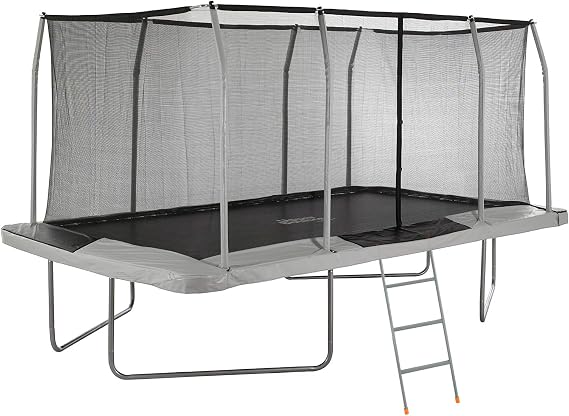 Rectangle Trampoline for Adults, Big Trampoline for Kids,Gymnastics & Rectangular Trampoline with Safety Enclosure