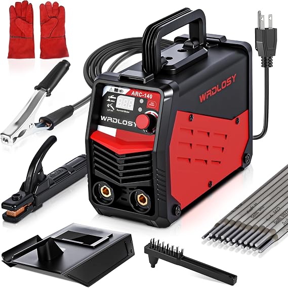 Mini Stick Welder 4.4lbs Portable Welding Machine, IGBT Inverter with Hot Start/Arc Force/Anti-Stick, Beginner-Friendly, Multi-Protection,Works with 1/16"-1/8" Rods