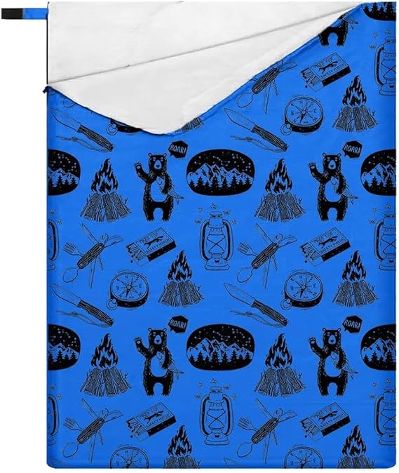 Ultralight 3 Season Kids Sleeping Bag | 50F- 70F Indoor/Outdoor Sleeping Bag for Boys, Girls, and Youth | Ultra Compact, Ideal for Camping and Sleepover