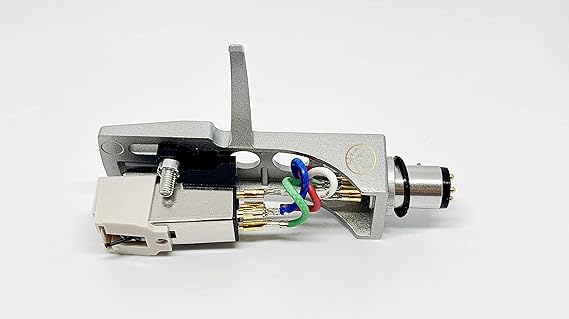Silver Headshell , mount, AT3600 cartridge and Conical stylus, needle for Technics SL D1, SL D1K, SL D2, SL D202, SL D205, SL D2K, SL D3, SL D303, SL D33, SL D3K, SL D5