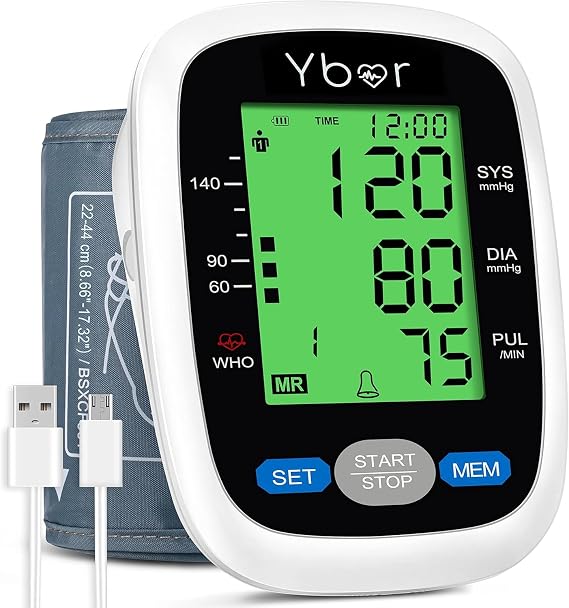 Blood Pressure Monitor Machine, Large Cuff 22-44cm, Upper Arm