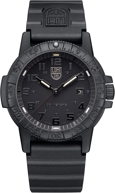 Luminox Leatherback SEA Turtle Giant Blackout Mens Watch - Divers Watch Date Function 100m Water Resistant