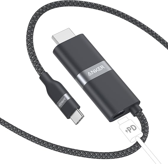 Anker Nano USB C to HDMI Cable Adapter, 140W PD Fast Charging, 4K@60Hz