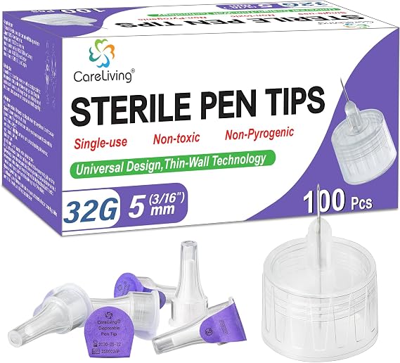 Pen Tips 32g x 5mm, Universal Fit, 100/bx, Comfortable