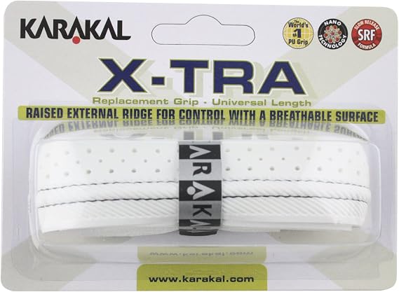 Karakal X-TRA Replacement Grip - White - Tennis - Squash - Badminton