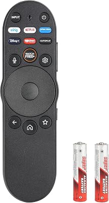 XRT270R XRT270 Voice Remote Control Compatible with Vizio Smart TV Smartcast 4K P-Series V-Series D-Series M-Series Replacement Controller with Netflix PrimeVideo Buttons with Batteries