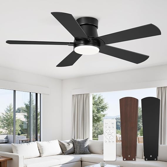 Fanbulous 42 Ceiling Fans with Lights and Remote, Flush Mount Ceiling Fan