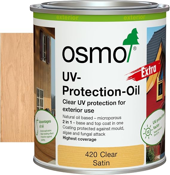 Osmo UV Protection Oil Clear (Satin, 750ml) 420 Extra