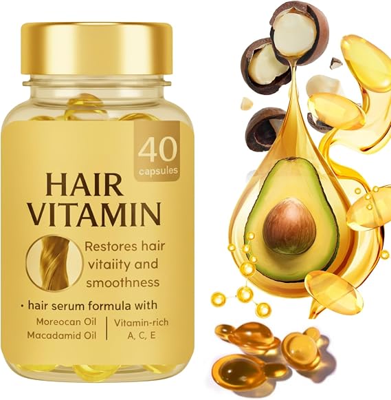 40 Pcs Hair Vitamin Capsules, Leave-in Hair Serum