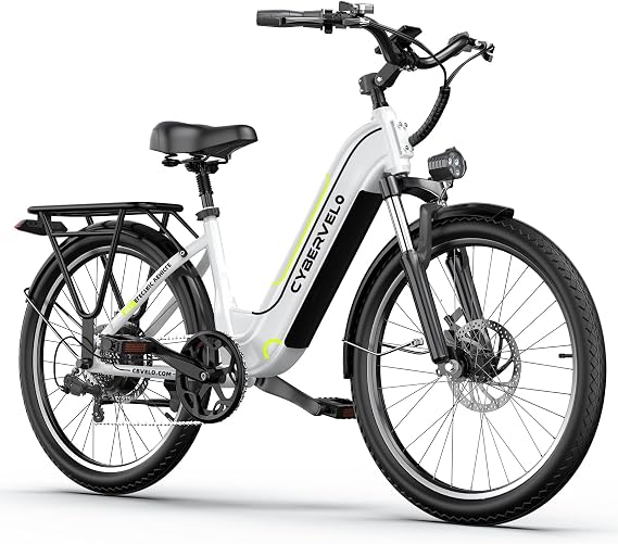 CBVELO Ebikes for Adults,80 Miles Max Range Removable Battery Ebike,26" Electric Bike for Adults Adult Electric Bike for Commute(Grey 20AH)