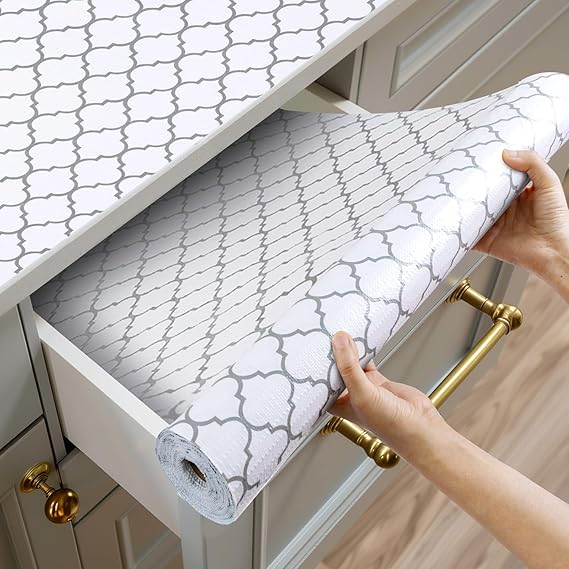 Shelf and Drawer Liner for Kitchen Cabinet Non-Adhesive Non Slip