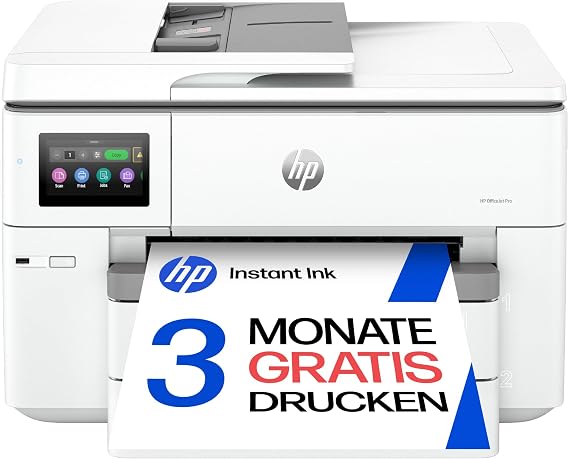 HP OfficeJet Pro 9730e A3 Multifunction Printer Print up to A3 Scan Copy 3 Months Free Printing Instant Ink Included Wi-Fi LAN