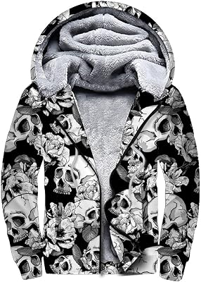 Mens Zip Up Hoodie Heavyweight Winter Sweatshirt Fleece Sherpa Lined Warm Jacket for Men Women S-3XL