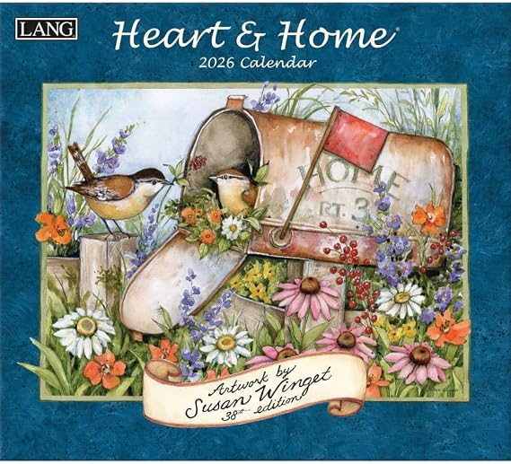 Lang, Heart and Home 2026 Wall Calendar by Susan Winget, 13.4'' X 12'', 12-Month Calendar with Stapled Binding