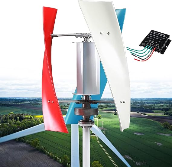 14000W No Noise Vertical Wind Turbine Generator,12V 24V 48V 110V 220V Magnetic Levitation Wind Turbine with MPPT Controller, for Home Street Lighting,Color-24V