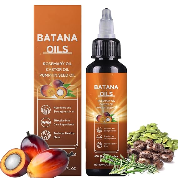Natural Batana Oil for Hair Growth with Rosemary, Castor, and Pumpkin Seed Oils,Strengthen Hair Roots Make Smooth,Hair Growth Thickening Product - Hair Loss Treatments for Women Men,3.38 fl oz