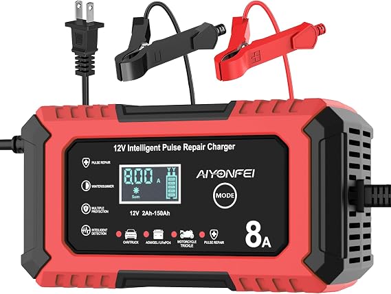 Car Battery Charger 12V 8-Amp Smart Trickle Charger Fully Automatic