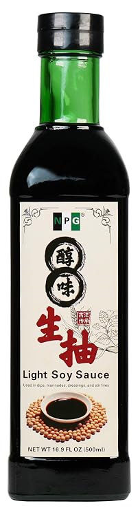 NPG Light Soy Sauce 16.9 fl oz, All Purpose Asian Seasoning