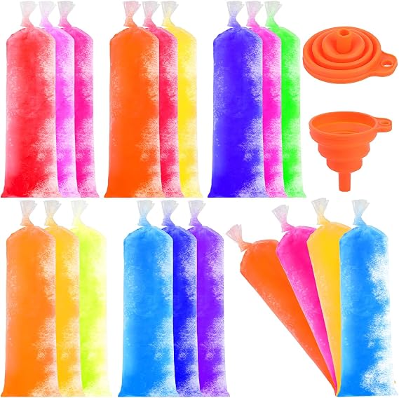 FEBSNOW 160Pcs Ice Lolly Bags Disposable Ice Popsicle Mold Bag with Funnel
