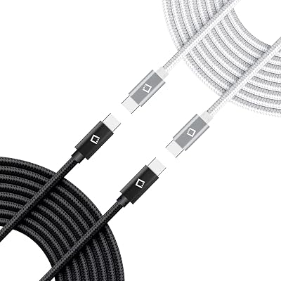 Dual USB-CPD 60W Fast Charging Cord Compatible with LG Stylo 6 Plus 5Gbps Data Transfer for Power Delivery Hi Capacity Charging White