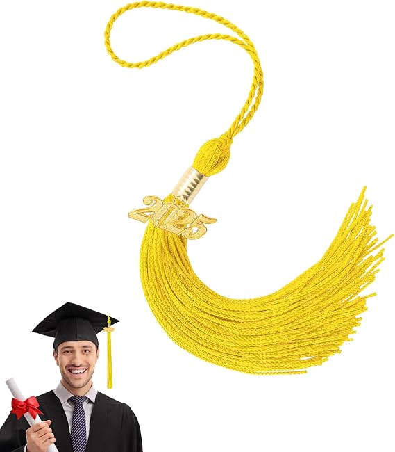 2025 Tassel Graduation, Graduation Tassel 2025 Graduation Cap Tassel Glod Graduation Tassel with 2025 Gold Charm for Graduation Cap Graduation Party Decoration Ceremonies Accessories
