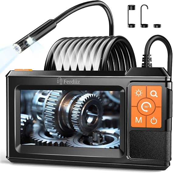 1080P HD Endoscope Inspection Camera with 8+1 LED Lights, 5M