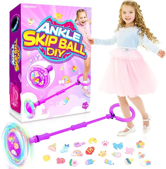Ankle Skip Ball Toy for Kids Gifts for 3-8 Year Old Girls