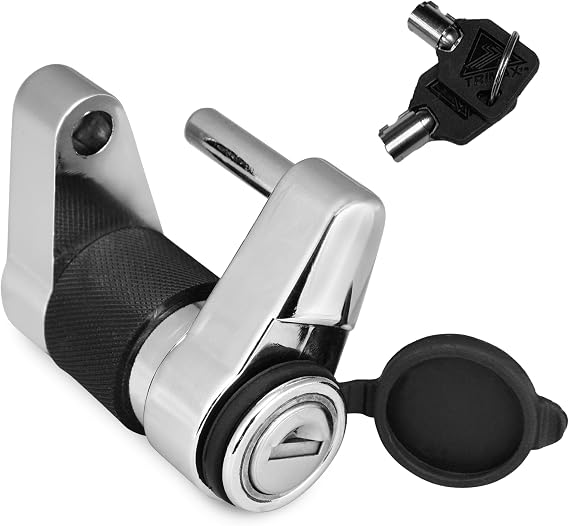 Trimax TMC10 7/8" Key Coupler Lever/Door Latch Lock Machine-Forged Chrome Steel, Protective Rubber Bumper, Weatherproof Cap, Anti-Theft Security