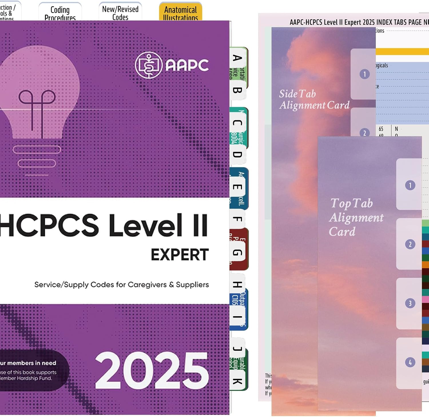 Index Tabs for HCPCS Level II Expert 2025 Codebook - Easy Navigation for Medical Coding Books for AAPC Version