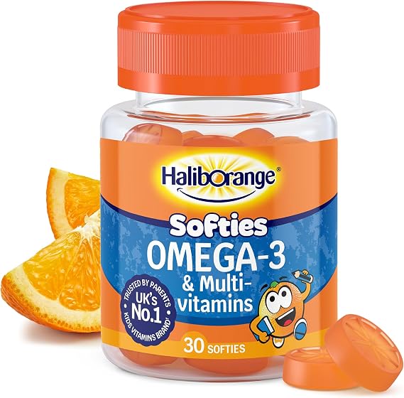 Seven Seas Haliborange Multivitamins and Omega-3 Orange Softies 30ct