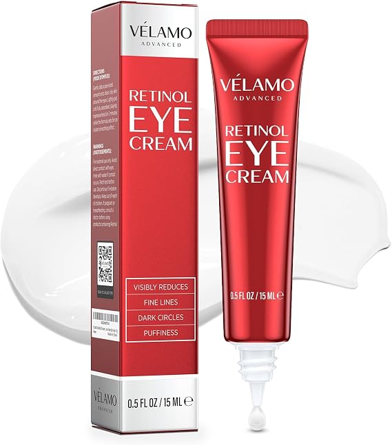 VELAMO ADVANCED Instant Eye & Face Lift Cream: Reduces Wrinkles Fine Lines Under Eye Bags Puffiness Dark Circles Crow's Feet - Rapid Face Lifting Tightening Firming Retinol Under Eye Cream 15g