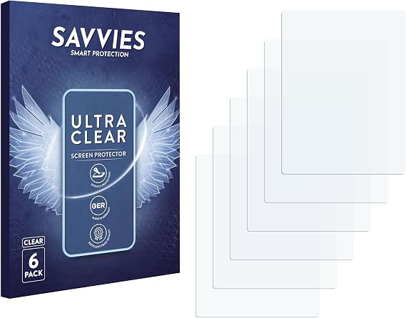 Savvies Screen Protector for Portapack H2+ Protection Film Clear 6-Pack