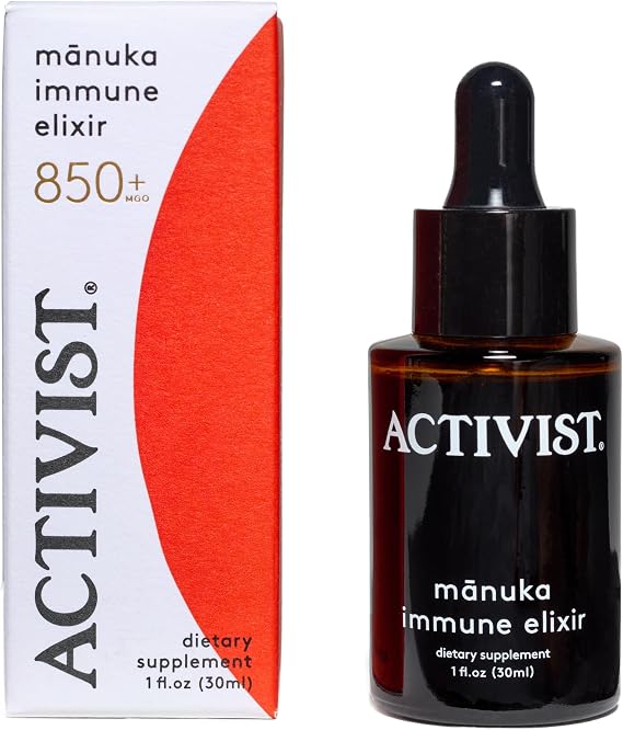 ACTIVIST Manuka Immune Elixir | Raw Manuka Honey 850+MGO, Elderberry, Deionized Water | Dietary Supplement (30 mL | 1 fl oz)