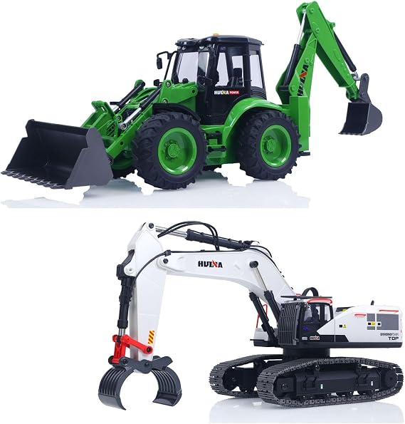 Huina 1/14 1594 RC Excavator Finished RC Backhoe Loader 1579