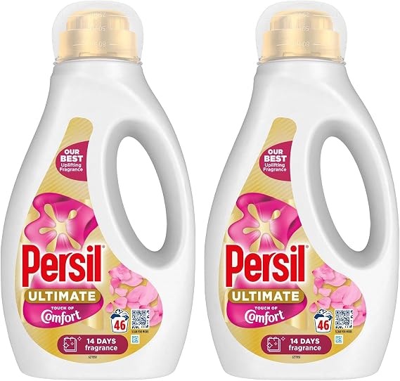 Persil Ultimate Liquid Detergent Outstanding Stain Removal Effective in Quick and Cold Washes with 14 Days of Lasting Freshness 46 Washes, 1.242 Litre (Buy 2, Touch of Comfort)