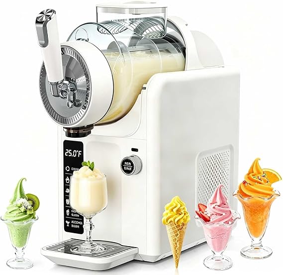 Soft Serve Ice Cream Machine,Ice Cream Machine & Slush Machine With 5 Programs: Soft Serve, Slushie, Frappé And More,2l Capacity,Automatic