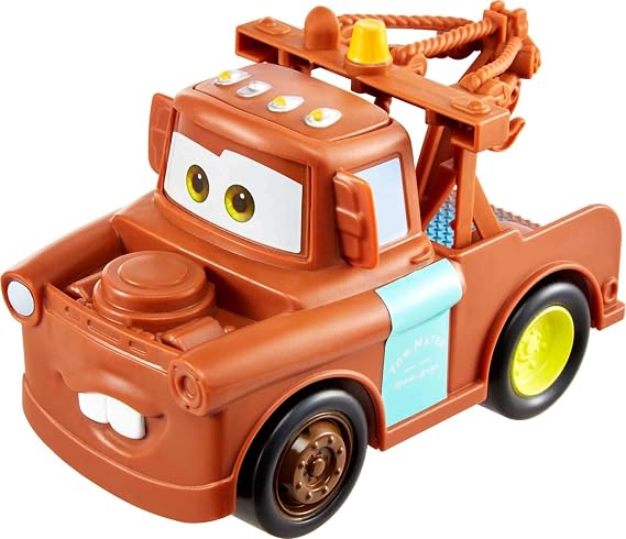 Mattel Disney and Pixar Cars Track Talkers Mater Vehicle, 5.5-in Talking Movie Toy with Sound Effects, Collectible Character Car, Gift for Kids & Collectors Ages 3 Years Old & Up