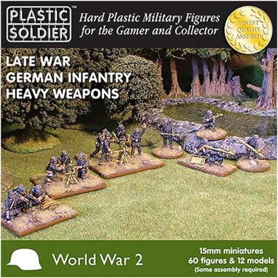 Plastic Soldier Late War German Heavy Weapons 15 mm Miniature, Multicolor