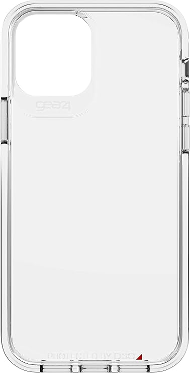 ZAGG Gear4 Crystal Palace Clear Case with Advanced Impact Protection [ Approved by D3O ], Slim, Tough Design for iPhone 12 Pro, iPhone 12 Clear