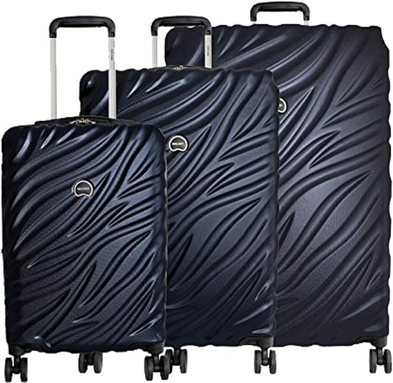 DELSEY PARIS Alexis Lightweight Luggage 3 pc Set, Expandable Spinner Double Wheel Hardshell Suitcases with TSA Lock, Navy, 3-piece Set (21"/25"/29")