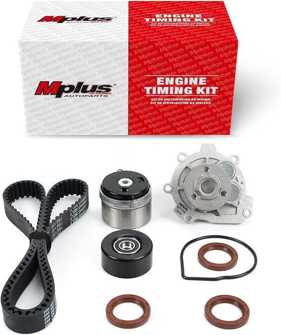 MPLUS Timing Belt Kit w/Water Pump Fit 2012-2014 for Chevrolet Cruze, 2009-2013 for Chevrolet Sonic, 2008-2009 for Saturn Astra 1.8L L4 and more