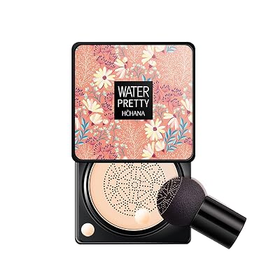 Mushroom Head Air Cushion BB Cream, SuperThiner Concealer Lasting Nude Makeup Moisturizing Brightening Pigment CC Liquid Foundation, Even Skin Tone Makeup Base Primer Ivory