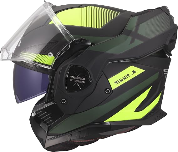 LS2, Advanced X Nova Modular Motorcycle Helmet Black Yellow