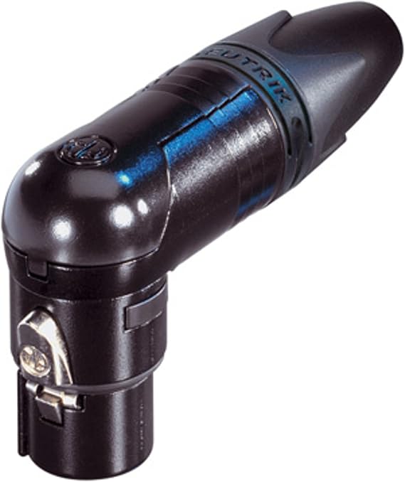 Neutrik NC3FRX-BAG XX Series 3-Pin XLR Female Right Angle Connector - Black