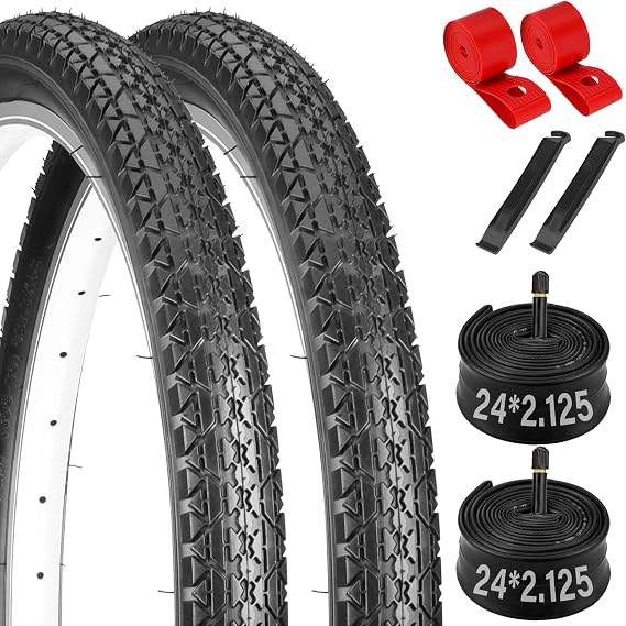 2-PCS 24" Road Bike Tires Set, 24x2.125 57-507 Folding Replacement