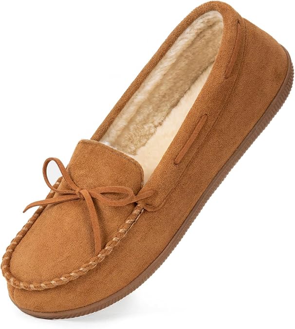 HomeTop Women's Moccasins Slippers Memory Foam Indoor House Ladies Shoes