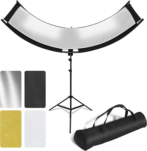 Clamshell Light Reflector Diffuser 70"x24"/180x60cm with Stand