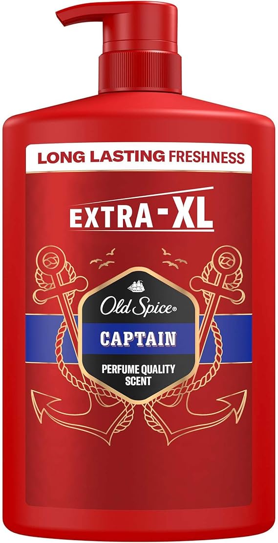 Old Spice Captain Erkekler için Duş Jeli ve Şampuan 1000 ml Ekstra-XL