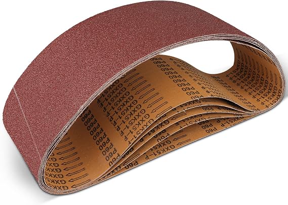 5 Pack 6x48 Inch Sanding Belts 40 Grit for Belt Sander | Premium Aluminum Oxide,Heavy Duty Long-Lasting Belt Sander Belt,6In Belt Sander Paper for Wood Metal Paint Sanding